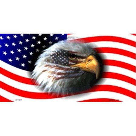 POWERHOUSE American Flag with Eagle on American Flag License Plates Tags PO125639